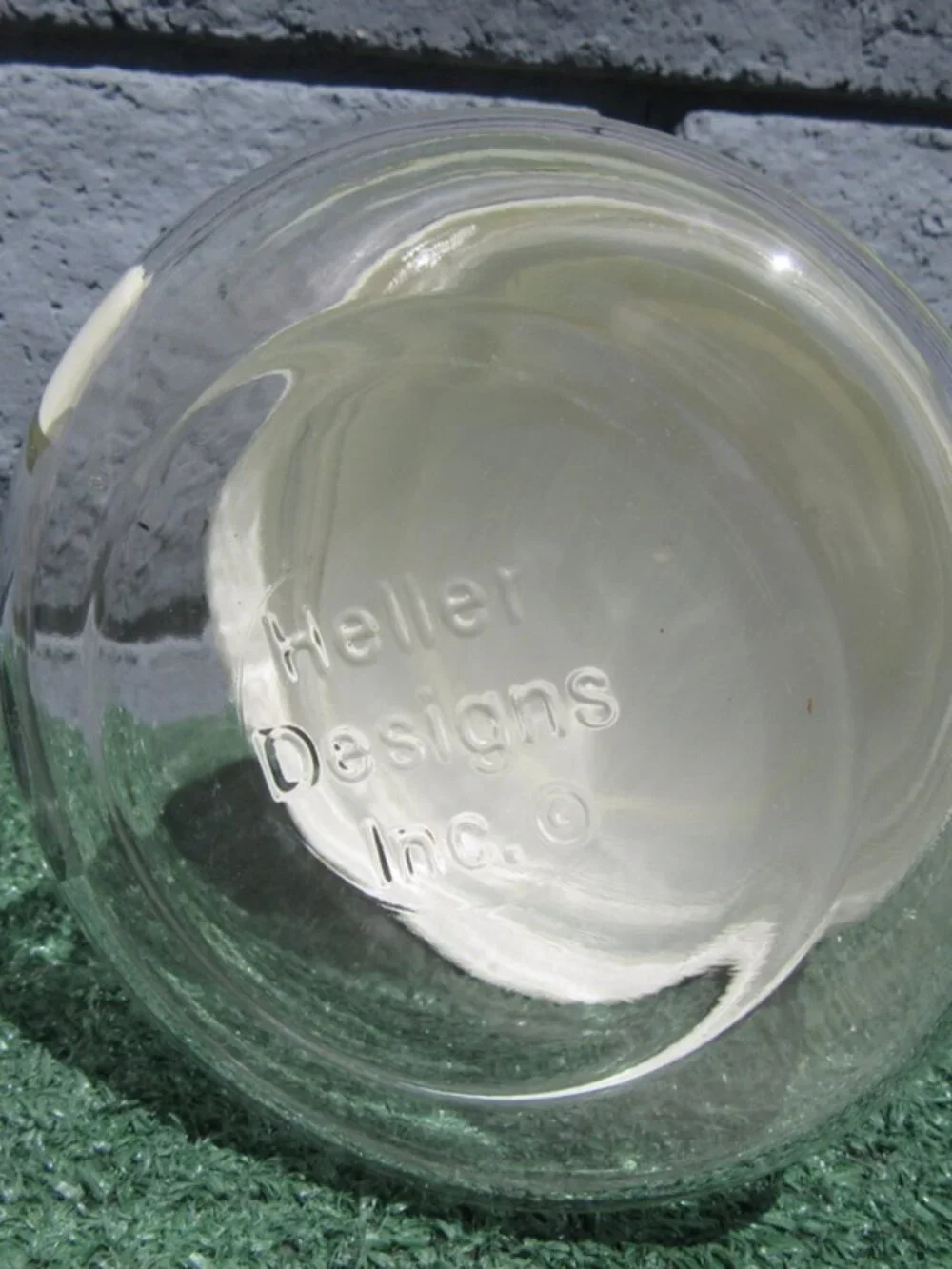 2 Vintage Heller Designs Massimo Vignelli Glass Kitchen Canister White Lid Set